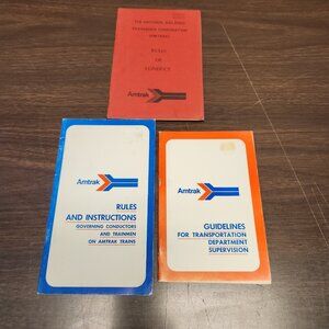 3 Vintage Amtrak Railroad Publications, Rules of Conduct Instructions Guidelines